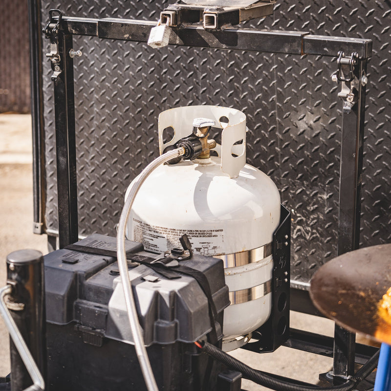 Load image into Gallery viewer, Shasta LOCKER Bracket for 20 lb steel and 17, 22 lb Viking propane tanks
