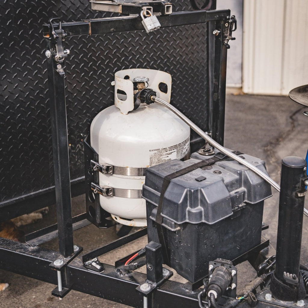 Shasta LOCKER Bracket for 20 lb steel and 17, 22 lb Viking propane tanks - Trail and Timber Co
