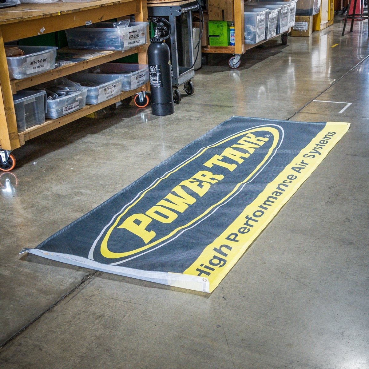 Mesh Power Tank Banner - 8x3 - Heavy - Duty Mesh Vinyl - Trail and Timber Co