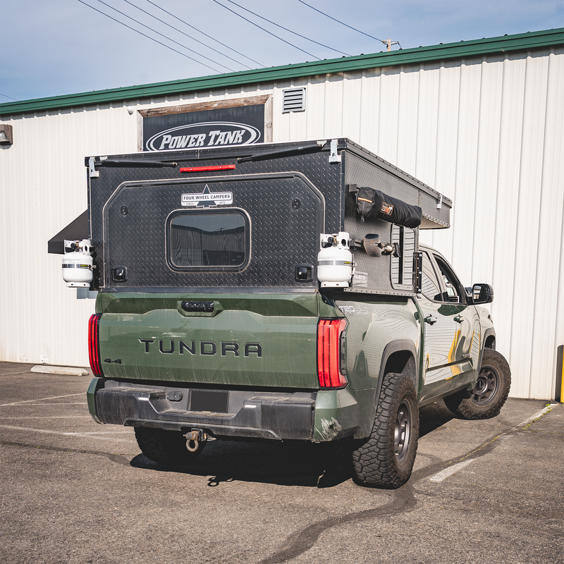 Load image into Gallery viewer, Four Wheel Camper Mount for 5 lb propane tank bracket
