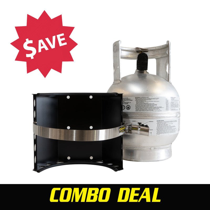 Load image into Gallery viewer, 10 lb. Aluminum Propane Tank and Bracket Combo!
