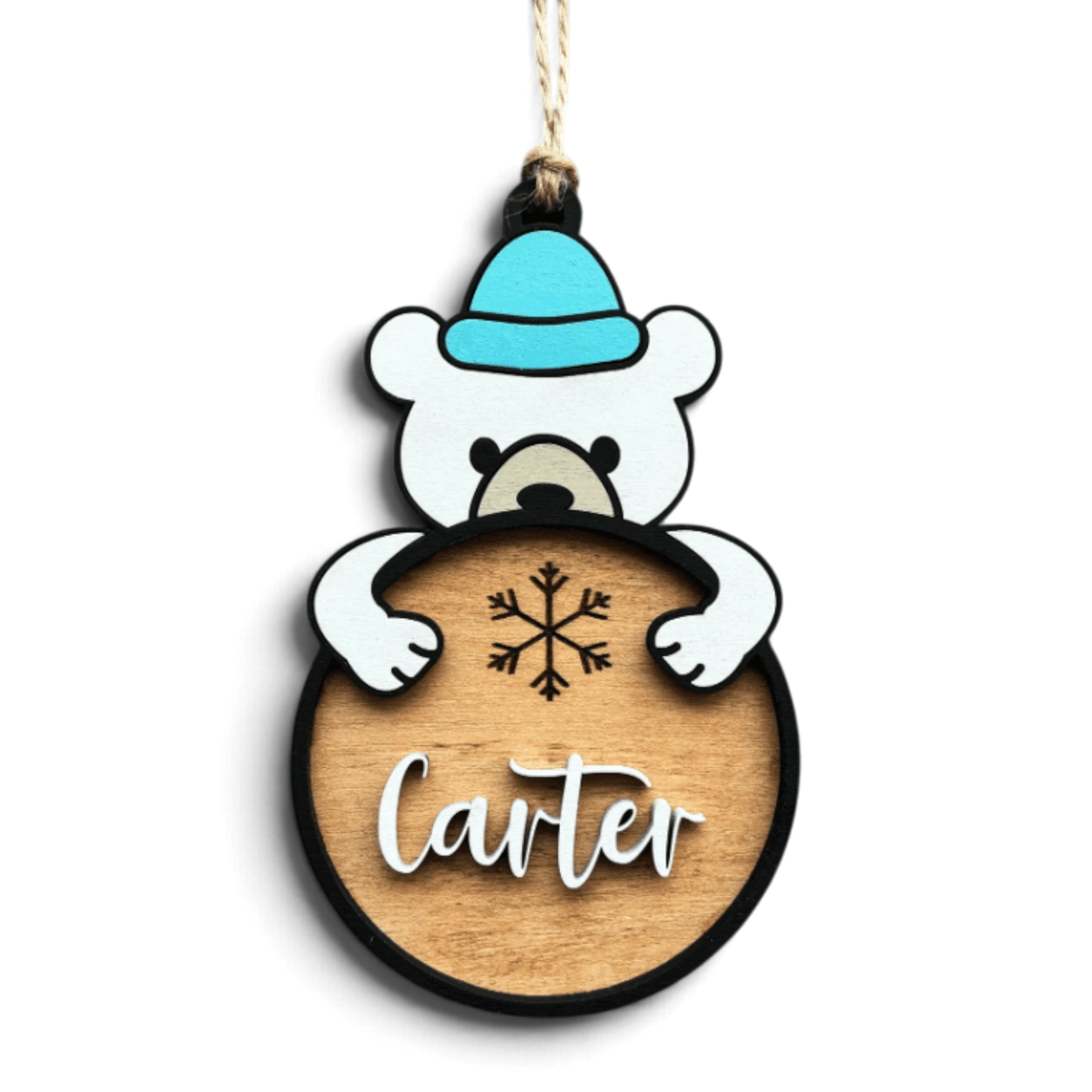 Polar Bear Christmas ornament by Trail and Timber Co.