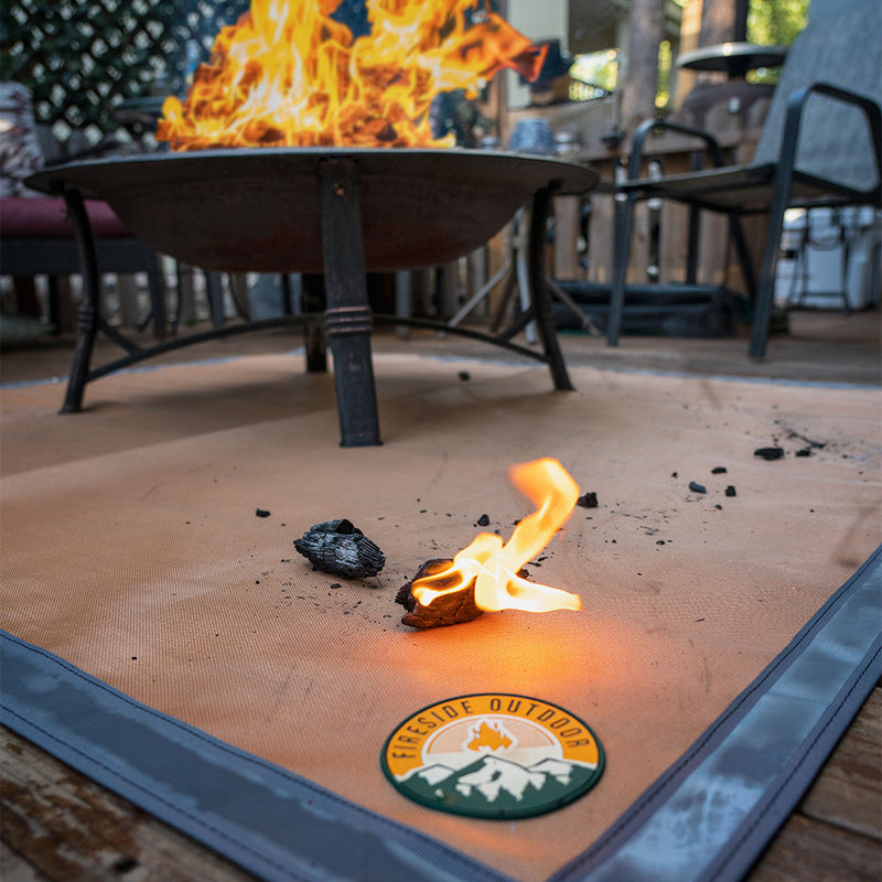 Load image into Gallery viewer, Ember Mat - Protect The Ground From Popping Embers or Dripping Grease
