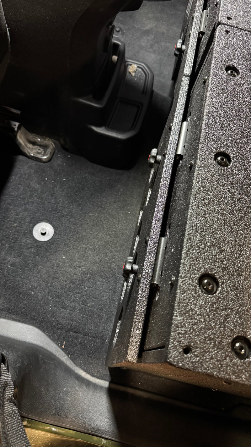 Load image into Gallery viewer, Jeep Wrangler 2018-Present JLU 4 Door - Second Row Seat Delete Plate System - 8&quot; or 10&quot; Module Based
