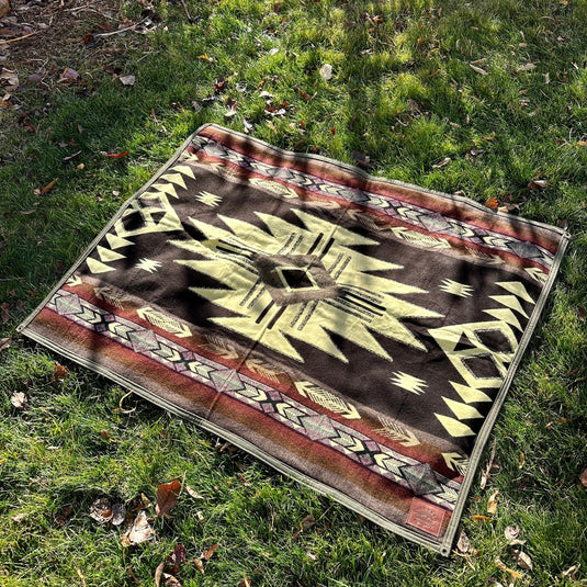 Large Heavyweight Waxed Canvas and Alpaca Wool Lined Bushcraft Ground Cloth