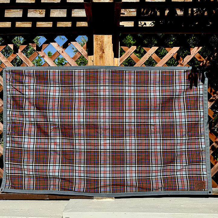 Load image into Gallery viewer, Extra Large Heavyweight Waxed Canvas and Tartan Wool Lined Bushcraft Ground Cloth
