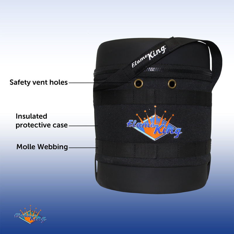 Load image into Gallery viewer, Flame King Propane Gas Hauler for 3lb Propane Tank Insulated Protective Carry Case
