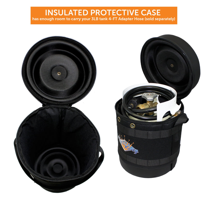 Load image into Gallery viewer, Flame King Propane Gas Hauler for 3lb Propane Tank Insulated Protective Carry Case
