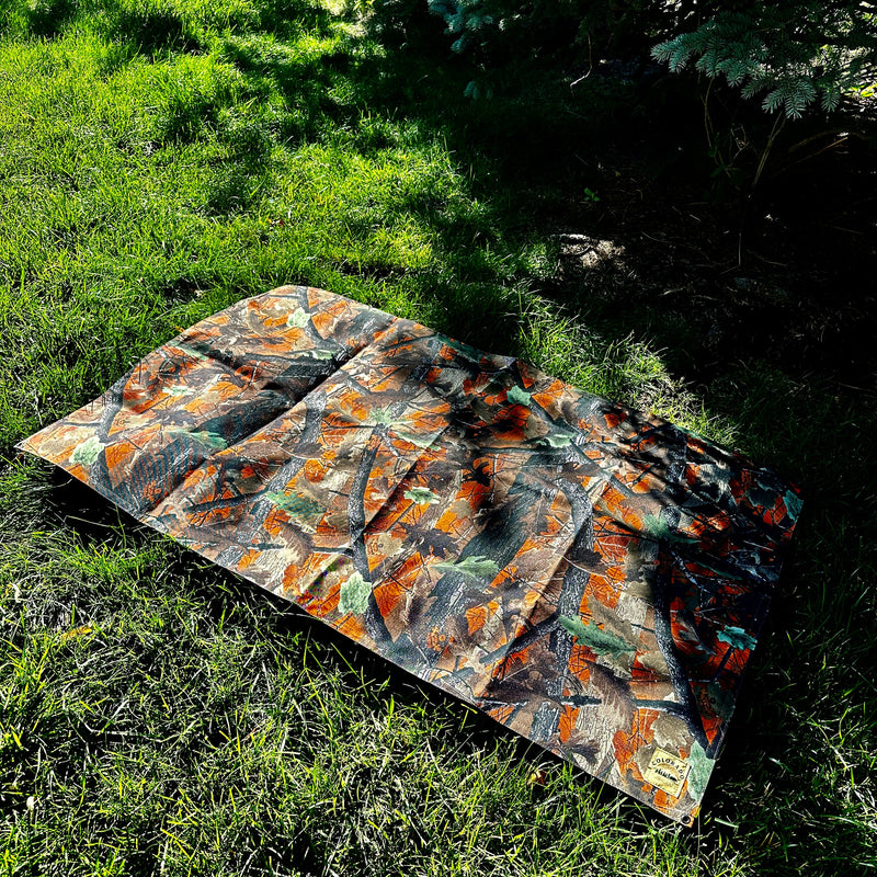 Load image into Gallery viewer, Extra Large Oak Brush Blaze Cordura 600D Nylon Bushcraft Ground Cloth
