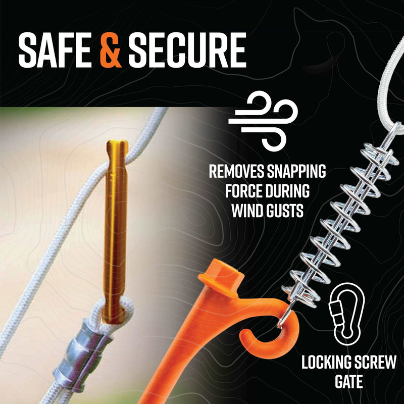 Load image into Gallery viewer, Spring Loaded Guy Rope Tie Downs
