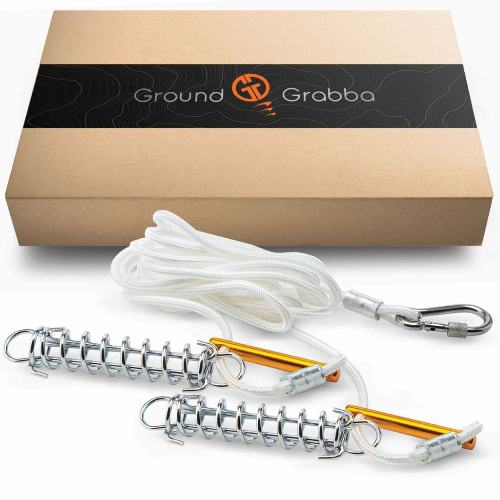 Spring Loaded Guy Rope Tie Downs - Trail and Timber Co