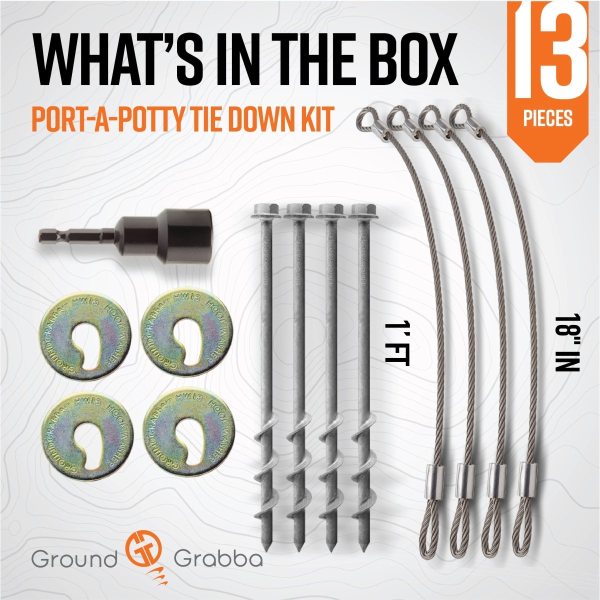 Port - A - Potty Tie Down Kit - Trail and Timber Co