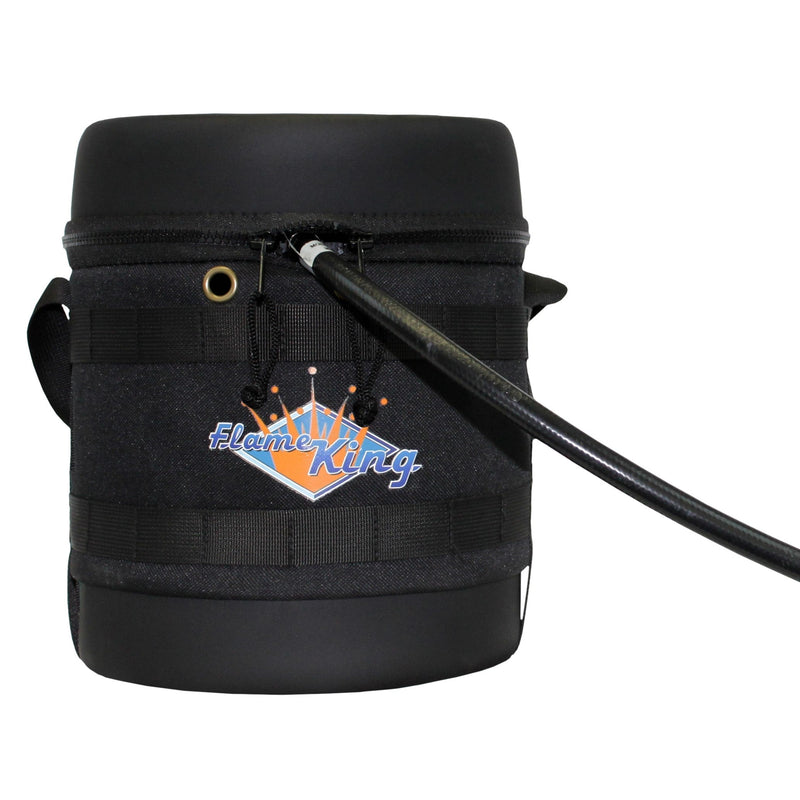 Load image into Gallery viewer, Flame King Propane Gas Hauler Kit 3lb Empty Propane Tank, Adapter Hose and Insulated Protective Carry Case

