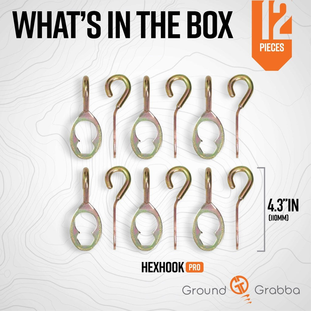 12 Pack HexHook Pro Lag Bolt Hook - Trail and Timber Co