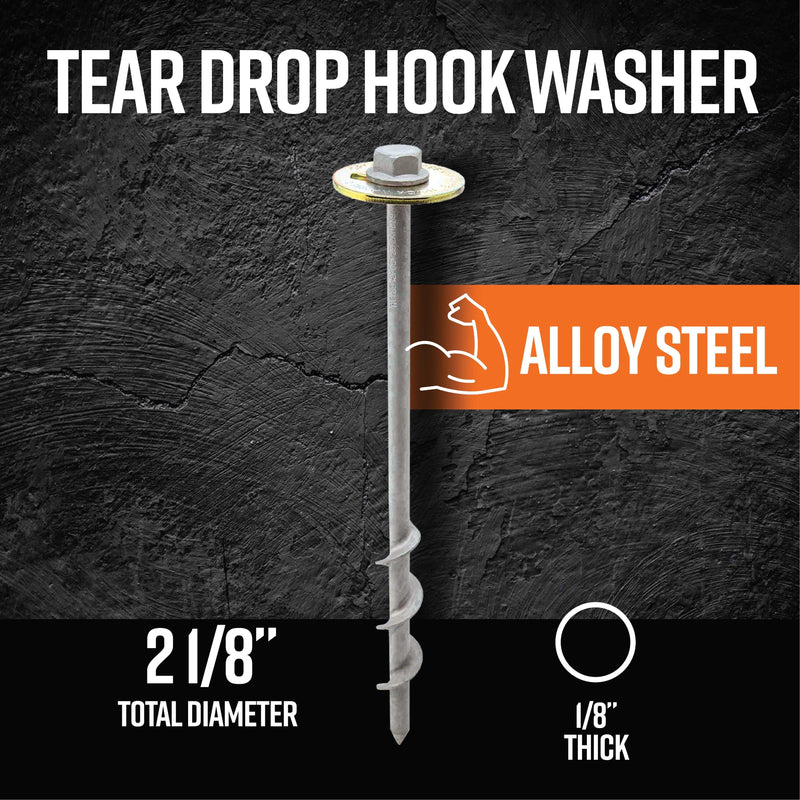 Load image into Gallery viewer, GroundGrabba Tear Drop HookWasher 6 and 12 Pack
