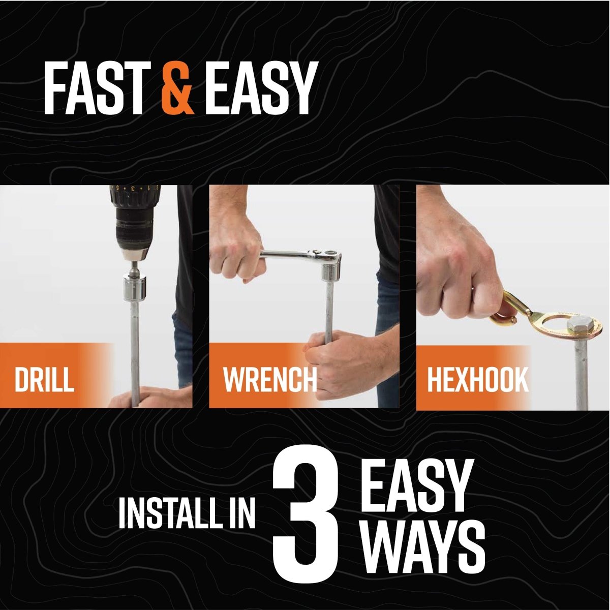 GroundGrabba Tear Drop HookWasher 6 and 12 Pack - Trail and Timber Co
