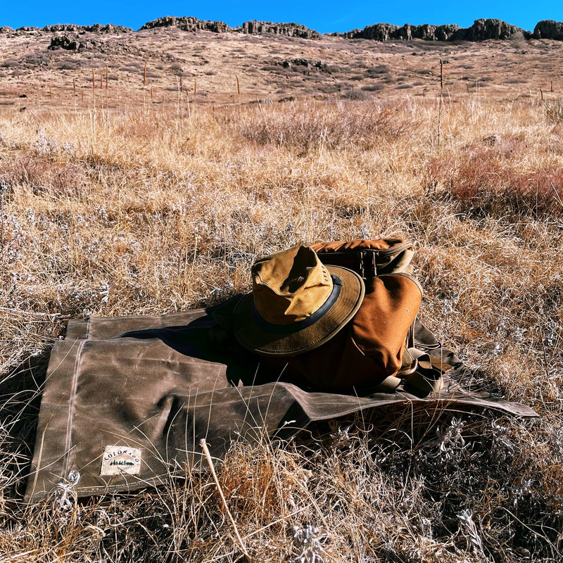 Load image into Gallery viewer, Medium Deluxe Waxed Canvas Bushcraft Ground Cloth (Various Colors)
