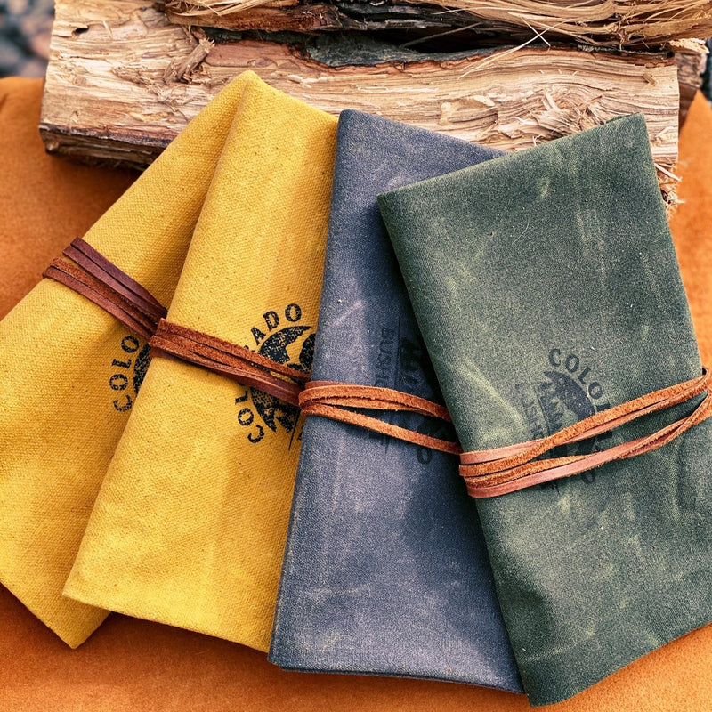 Load image into Gallery viewer, Handmade Waxed Canvas Bushcraft Roll Pouch For Pipe Tobacco Stove EDC  (Various Colors)
