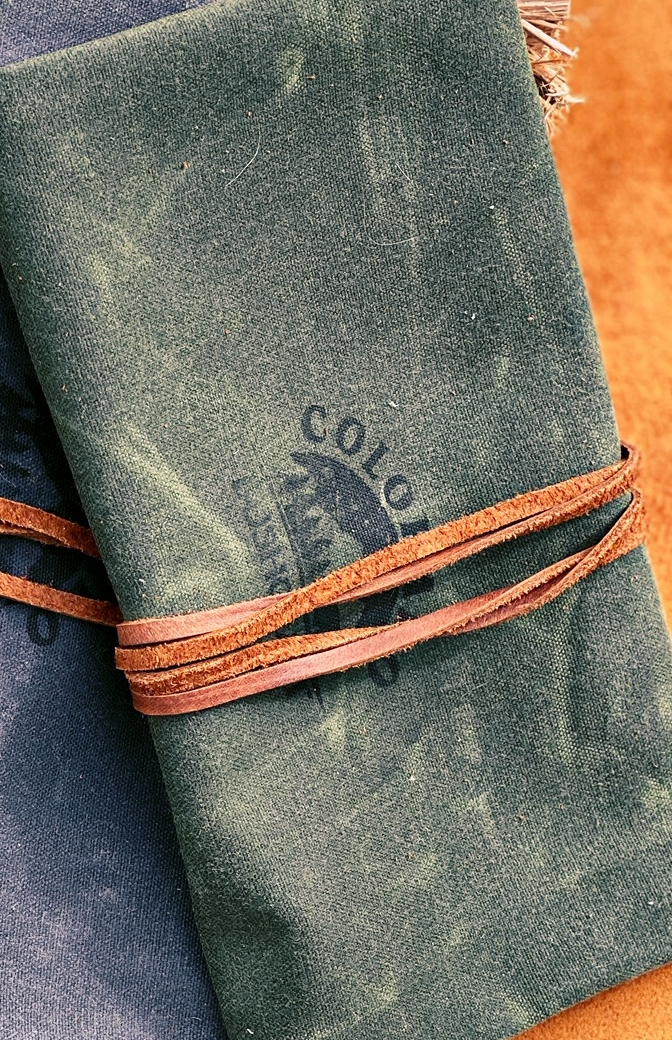 Load image into Gallery viewer, Handmade Waxed Canvas Bushcraft Roll Pouch For Pipe Tobacco Stove EDC  (Various Colors)
