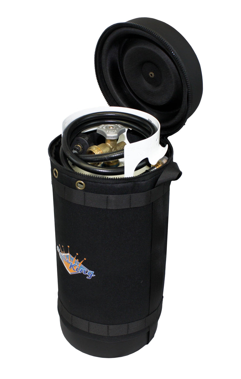 Load image into Gallery viewer, Flame King Propane Gas Hauler Kit 10lb Propane Tank, Adapter Hose and Insulated Protective Carry Case
