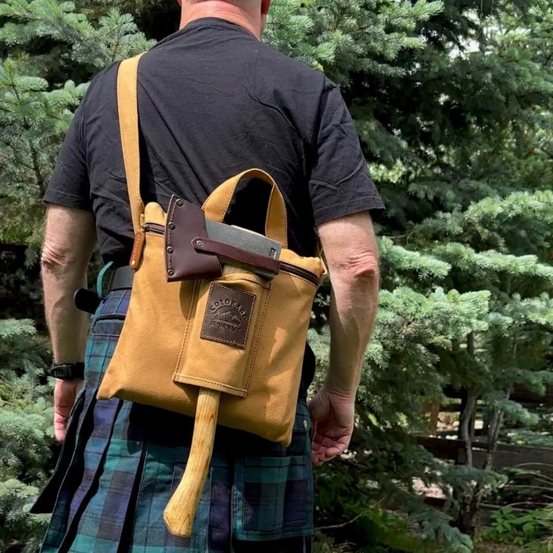 Load image into Gallery viewer, The Daytripper Waxed Canvas Bushcraft Hybrid Haversack / Messenger Bag
