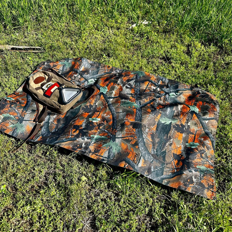 Load image into Gallery viewer, Extra Large Oak Brush Blaze Cordura 600D Nylon Bushcraft Ground Cloth
