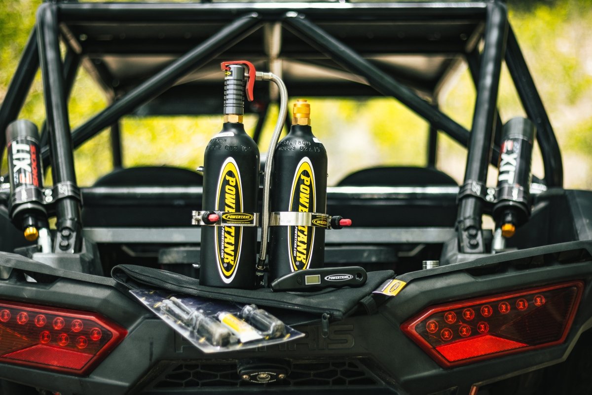 Double Barrel Bracket Power Shot™ Trigger - SXS Two Bottle CO2 Air Up System Power Tank - Trail and Timber Co