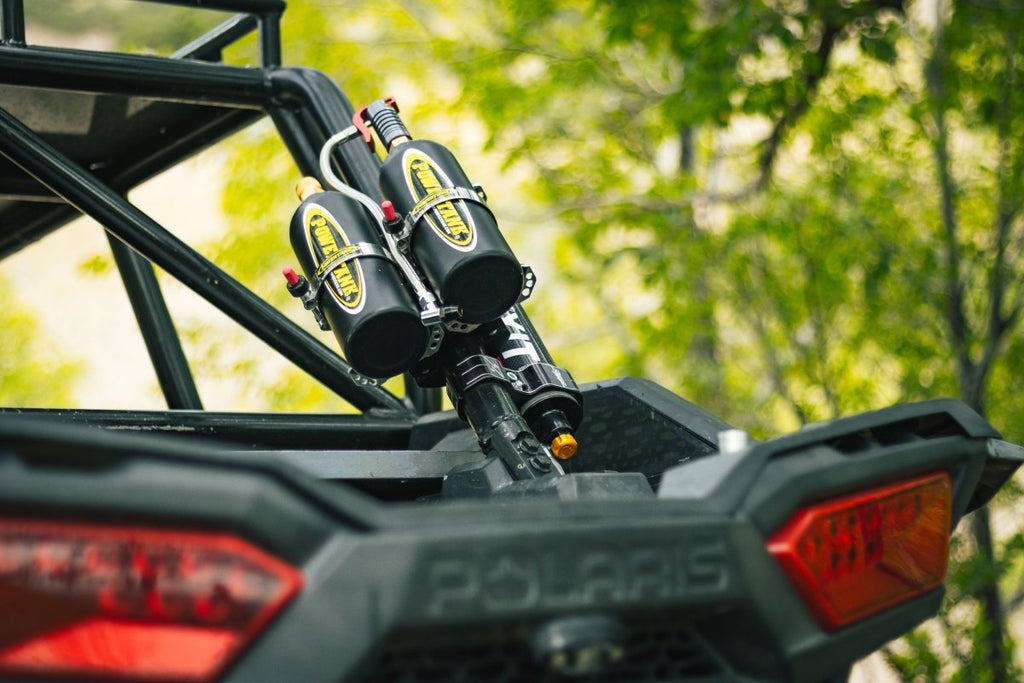 Double Barrel Bracket Power Shot™ Trigger - SXS Two Bottle CO2 Air Up System Power Tank - Trail and Timber Co