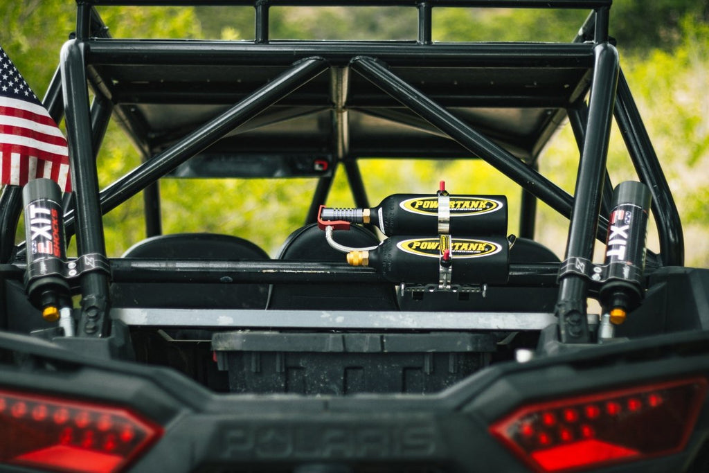 Double Barrel Bracket Power Shot™ Trigger - SXS Two Bottle CO2 Air Up System Power Tank - Trail and Timber Co