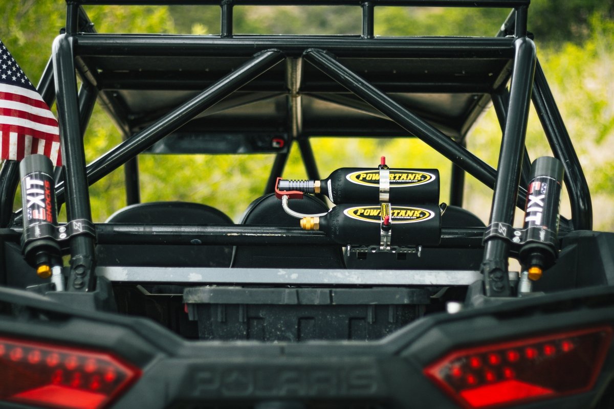 Double Barrel Bracket Power Shot™ Trigger - SXS Two Bottle CO2 Air Up System Power Tank - Trail and Timber Co