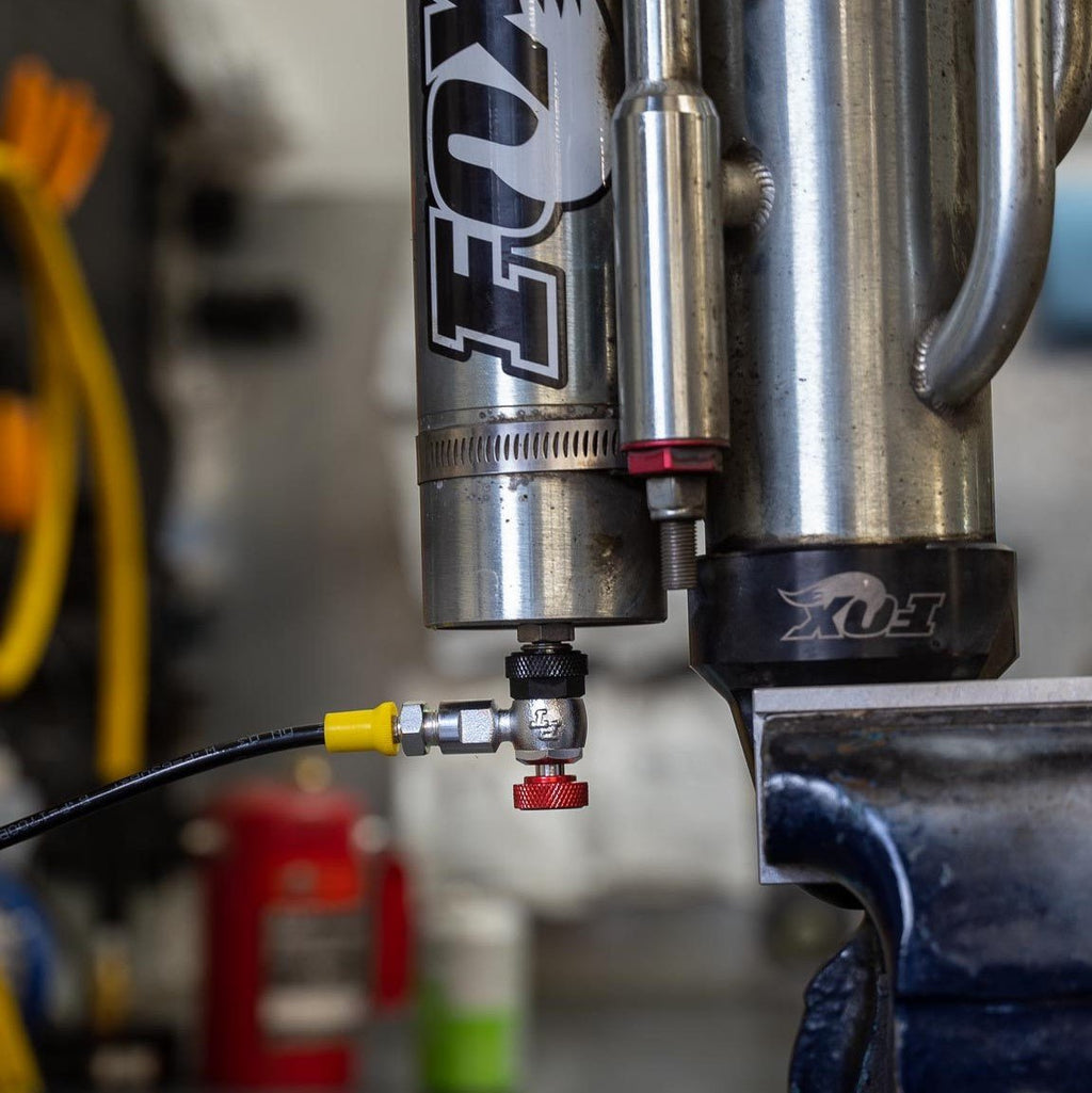 PT Shock Chuck™ - No Air Loss Tire and Shock chuck for hi - pressure applications - 1000 psi WP - Trail and Timber Co