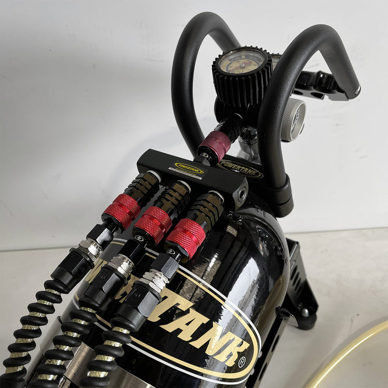 Load image into Gallery viewer, Air Hose Manifold Triple Outlet Power Tank
