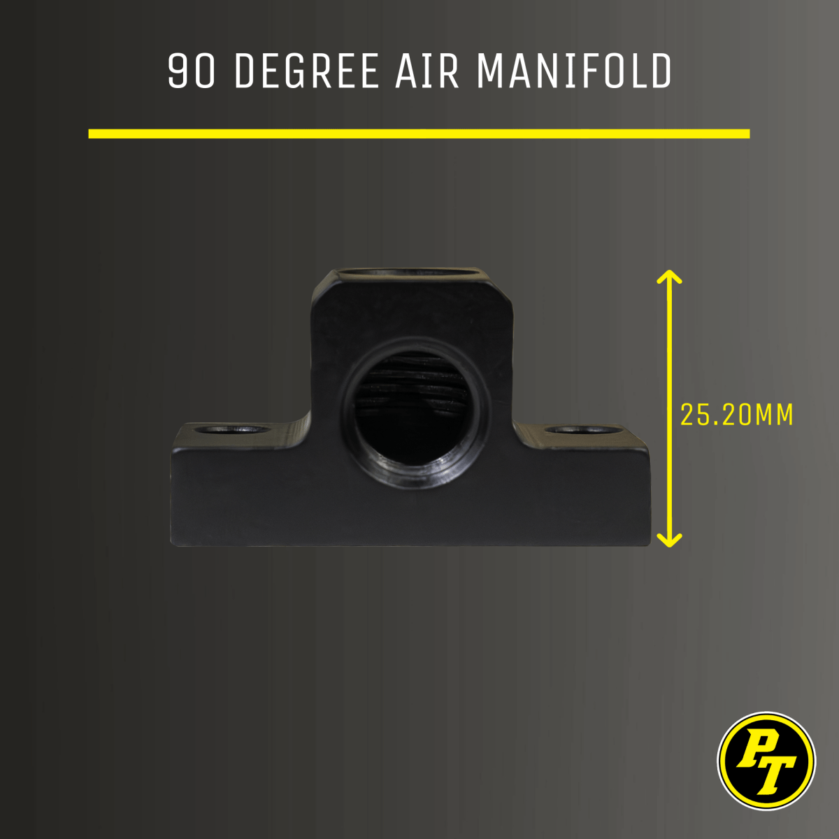 90 Degree Air Manifold with mounting holes - 1/4 FNPT Female threads - Trail and Timber Co