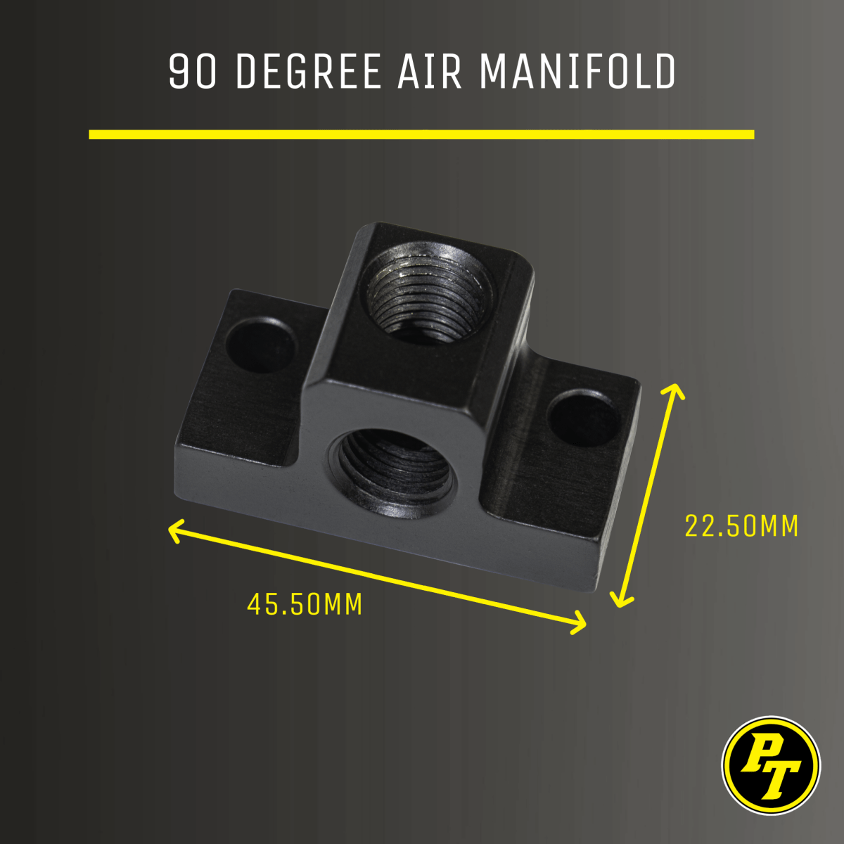 90 Degree Air Manifold with mounting holes - 1/4 FNPT Female threads - Trail and Timber Co