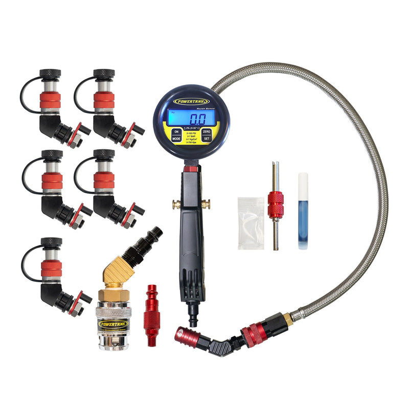 Load image into Gallery viewer, Monster Valve Primary - Standard Valve Stem Mount - 5 pack with Ventoso RED Tire Inflator Gauge
