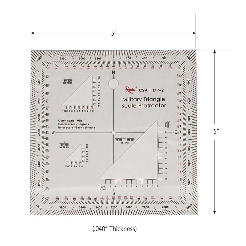 Load image into Gallery viewer, Military Map Protractor 2-Pack Set -  Coordinate Scales for Map Reading and Navigation
