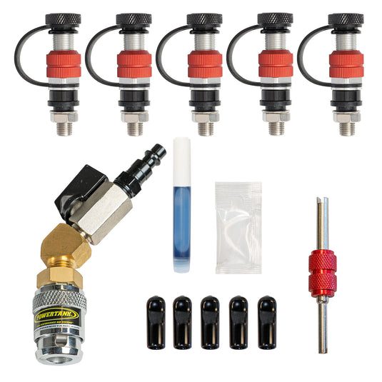 Monster Valve Flat2 - Dual Valve stem wheels - 5 pack with Install tools