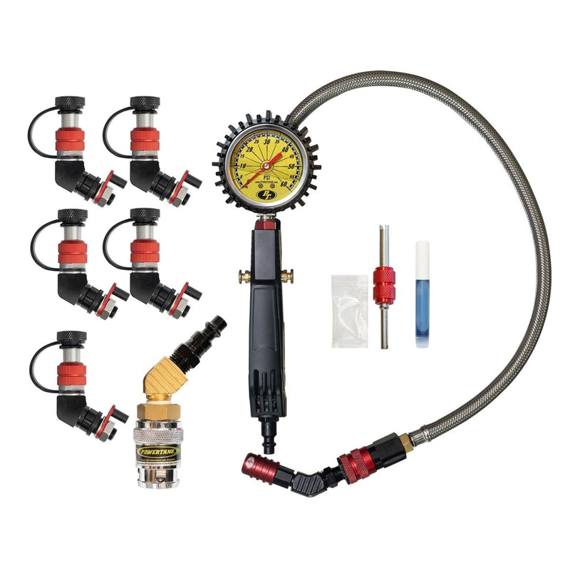 Load image into Gallery viewer, Monster Valve™ Primary - Standard Valve Stem Mount - 5 pack with Ventoso™ RED Tire Inflator Gauge - Trail and Timber Co
