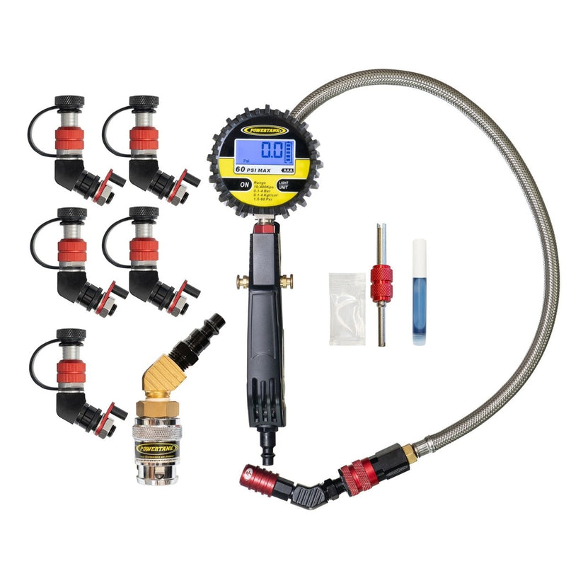 Load image into Gallery viewer, Monster Valve™ Primary - Standard Valve Stem Mount - 5 pack with Ventoso™ RED Tire Inflator Gauge - Trail and Timber Co
