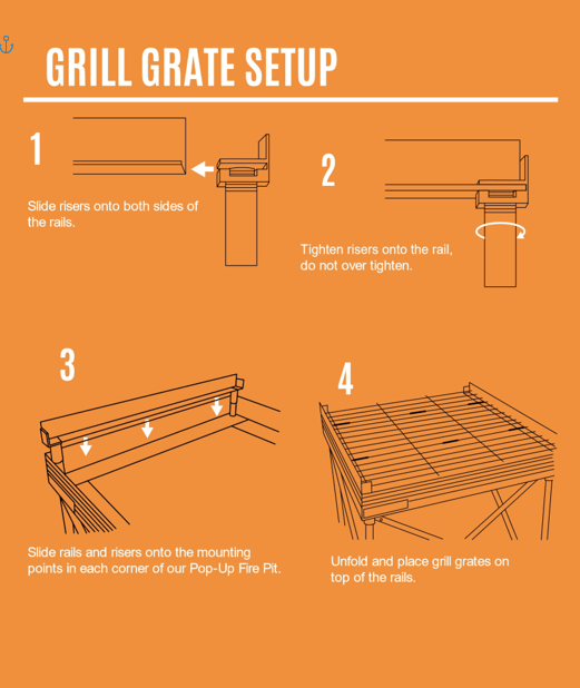 Quad - Fold Grill Grate - Trail and Timber Co
