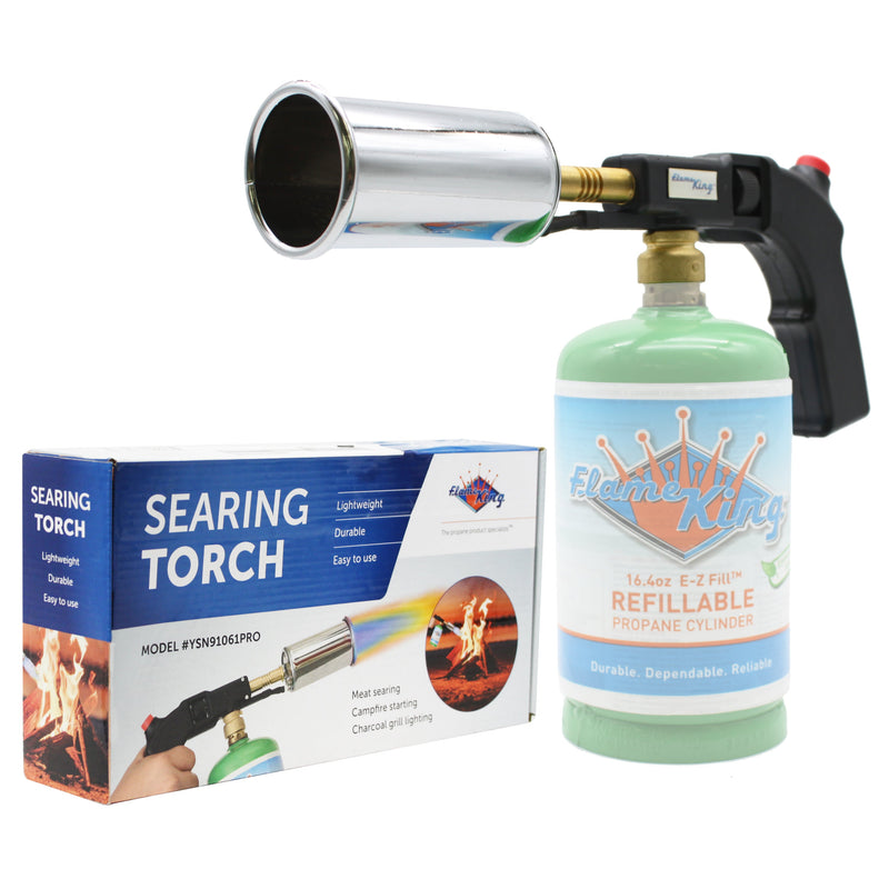 Load image into Gallery viewer, Flame King High Intensity Propane Cooking Searing Torch with Electric Start &amp; Comfort Handle
