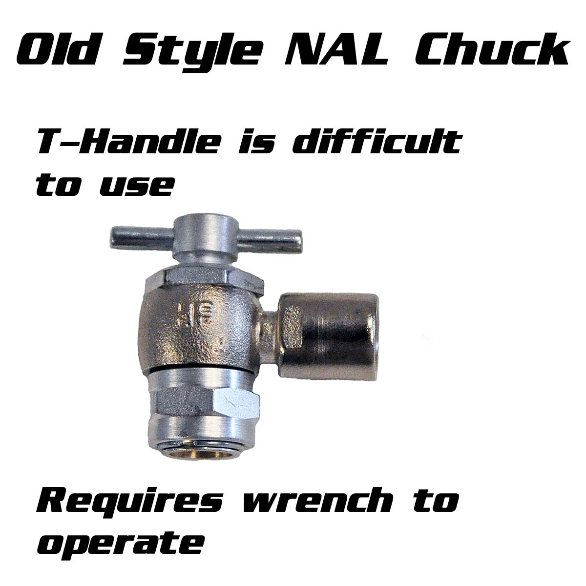 PT Shock Chuck™ - No Air Loss Tire and Shock chuck for hi - pressure applications - 1000 psi WP - Trail and Timber Co