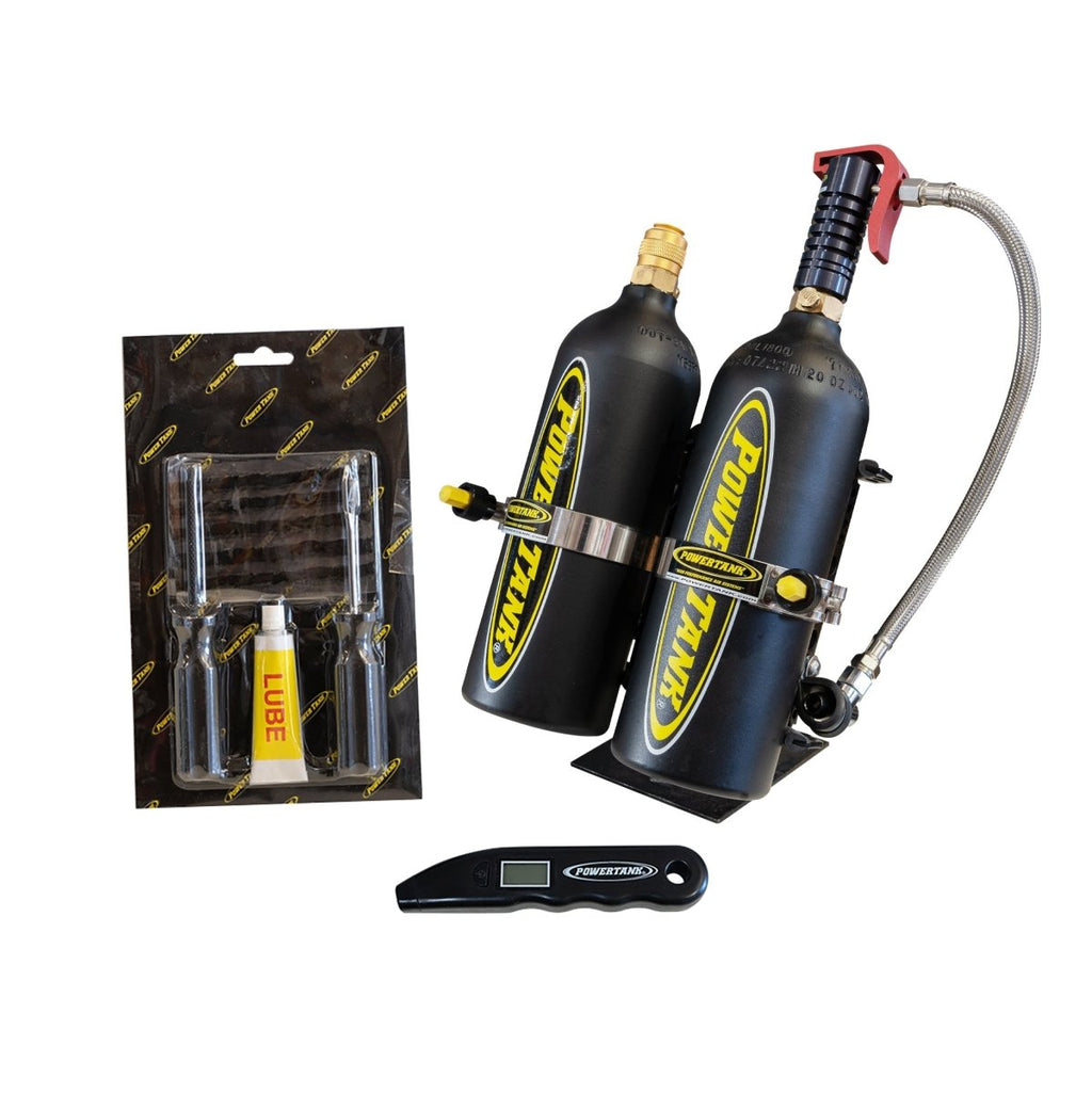Double Barrel Bracket Power Shot™ Trigger - SXS Two Bottle CO2 Air Up System Power Tank - Trail and Timber Co
