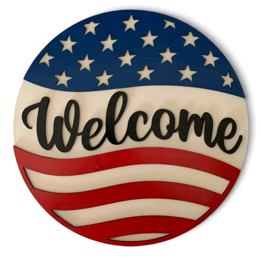 Patriot Welcome Sign - Trail and Timber Co