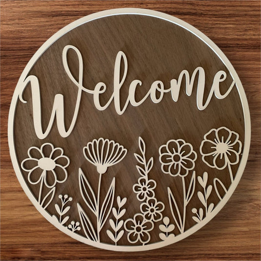 Flower Welcome Sign - Trail and Timber Co