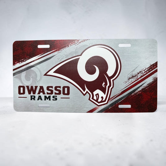 Owasso Rams License Plate