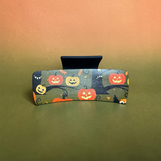 Halloween Owl/Pumpkin Hair Clip