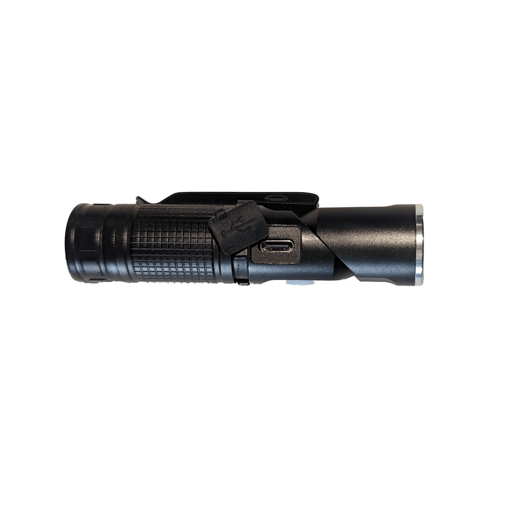 Power Light - Rechargeable flashlight with swivel head, magnet, clip, two brightness levels - Trail and Timber Co