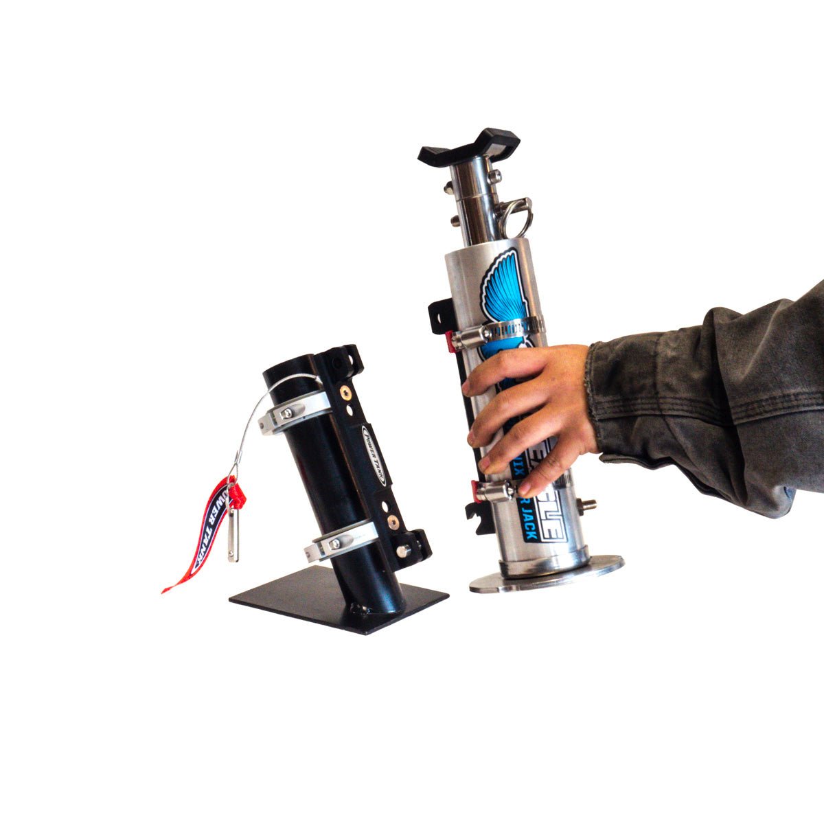 Quick - Release Bracket - 2.5 lb ABC Fire Exinguisher, Power Shot, Pro Eagle Phoenix CO2 Jack - Trail and Timber Co
