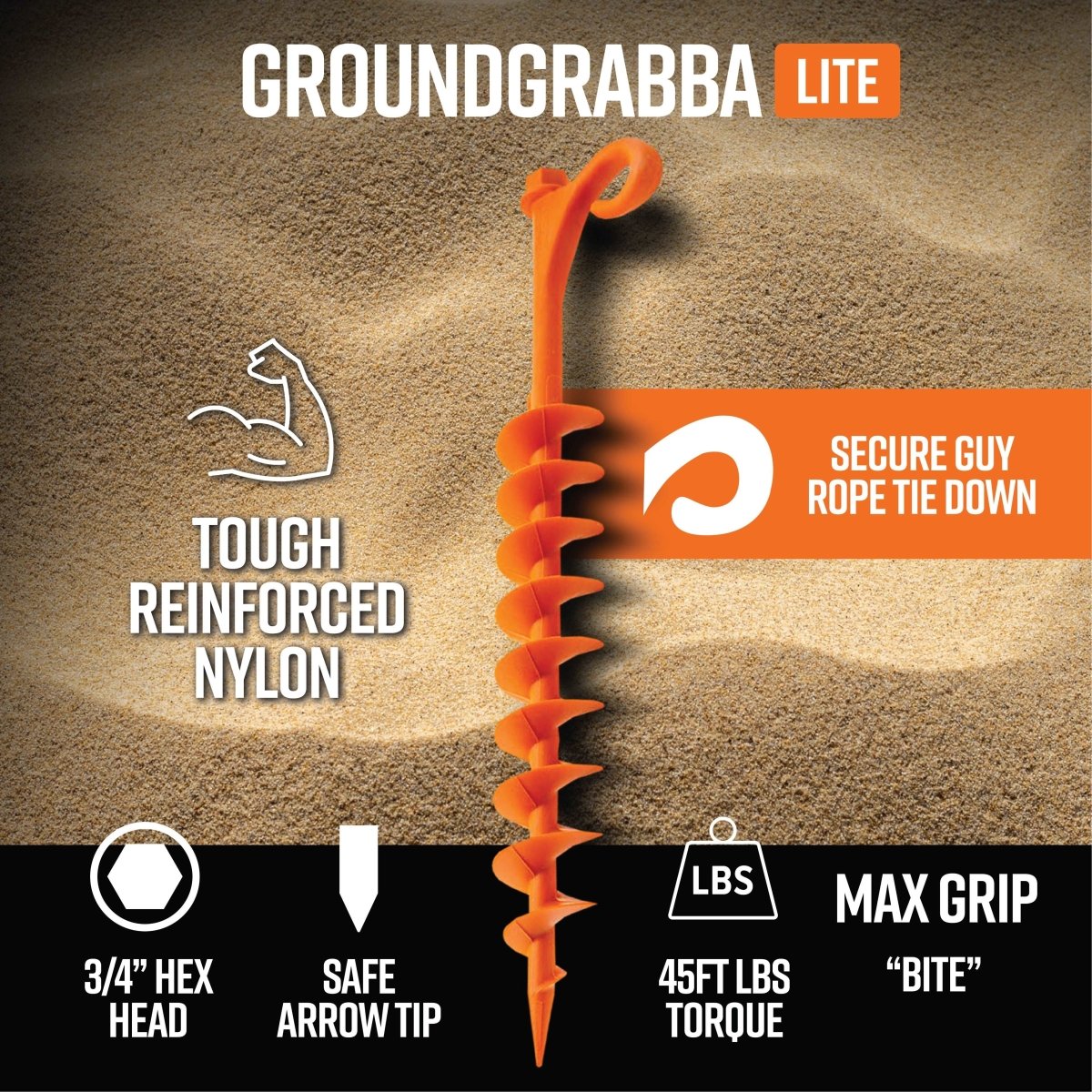 GroundGrabba Lite 12 Pack Camping Kit with Spring Ropes - Trail and Timber Co
